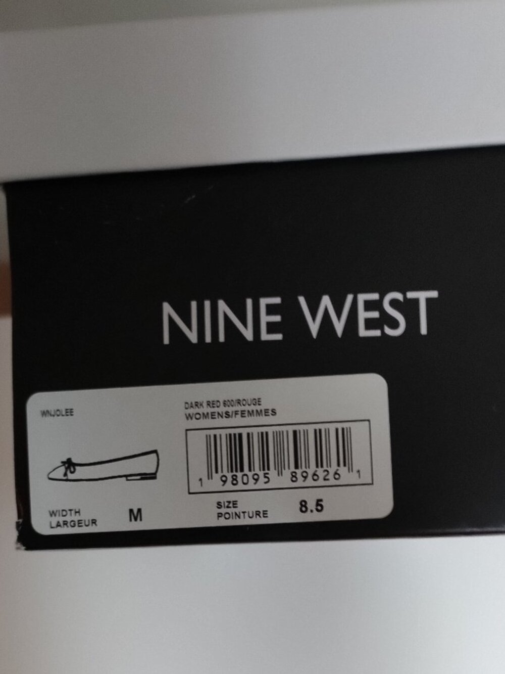 Nine West Purple Leather Ballerina Flats with Black Cap Toe, 8.5M - Picture 4 of 9
